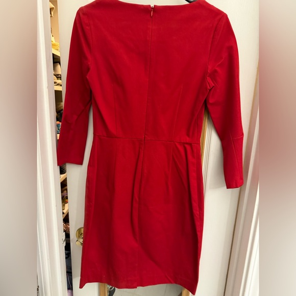 Banana Republic Vibrant Red Long Sleeve‎ Dress - Picture 3 of 4